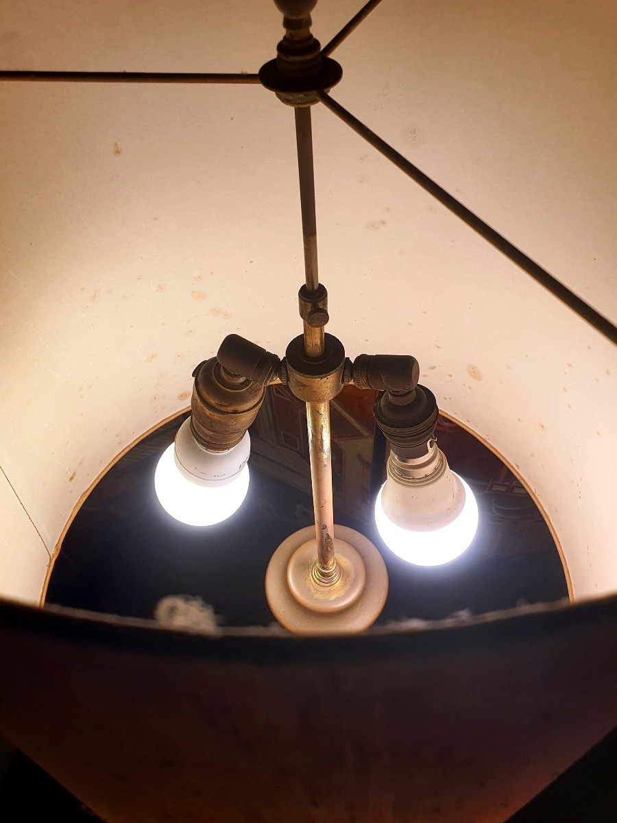 Paire de grandes lampes néoclassiques.-photo-2