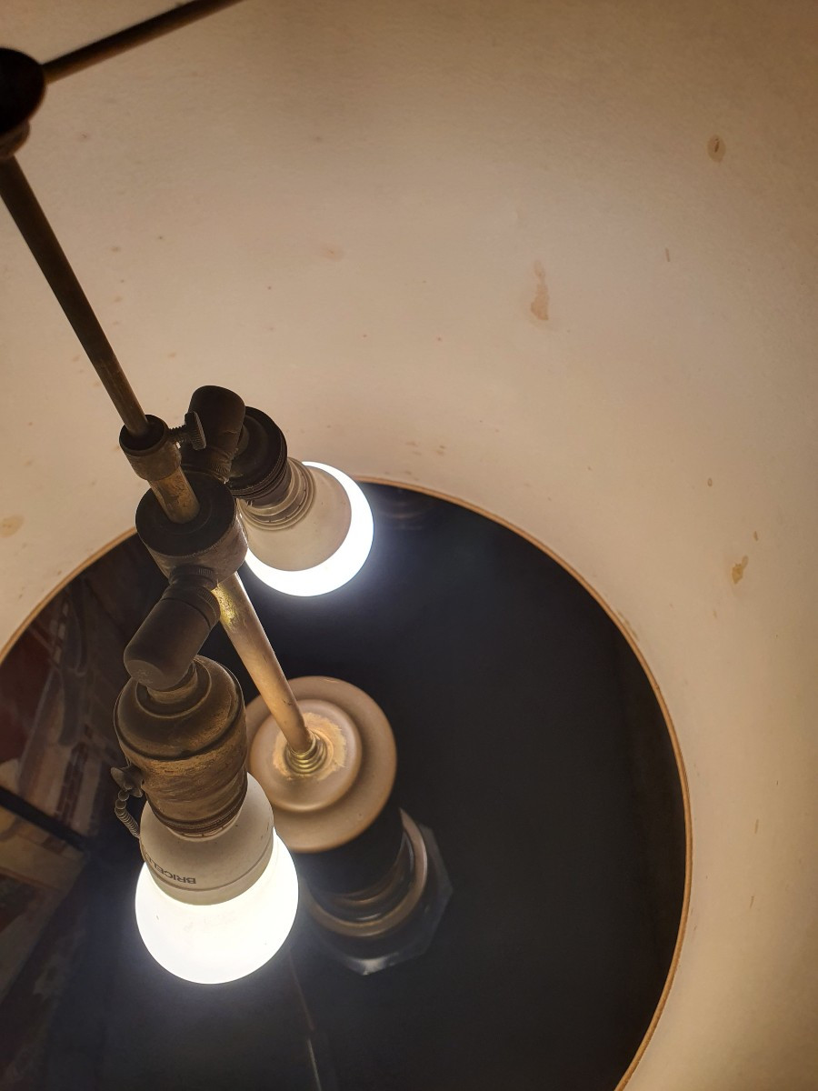 Paire de grandes lampes néoclassiques.-photo-4