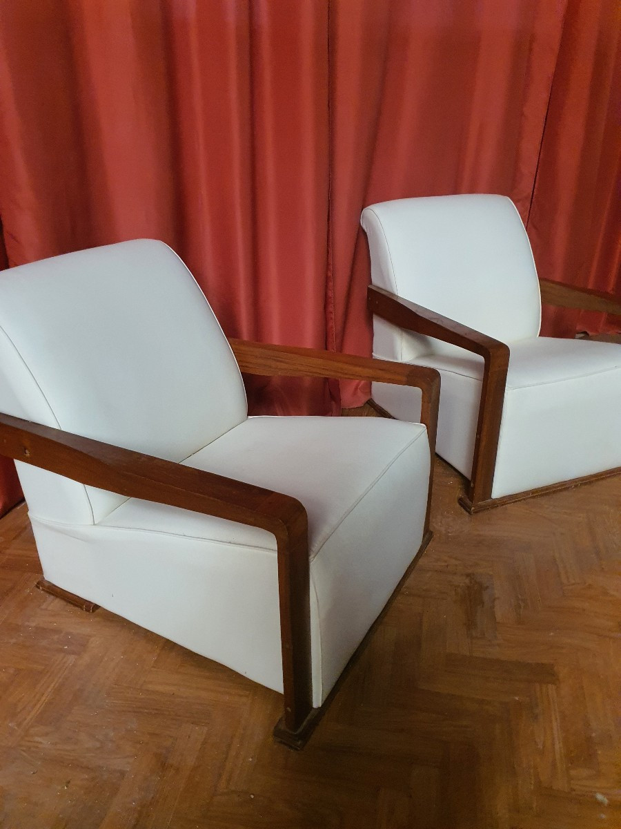 Paire de fauteuils style art déco -photo-2