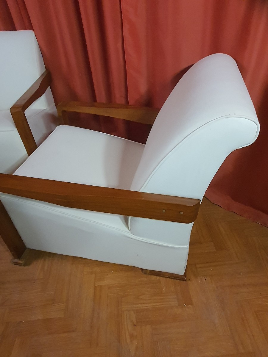 Paire de fauteuils style art déco -photo-2