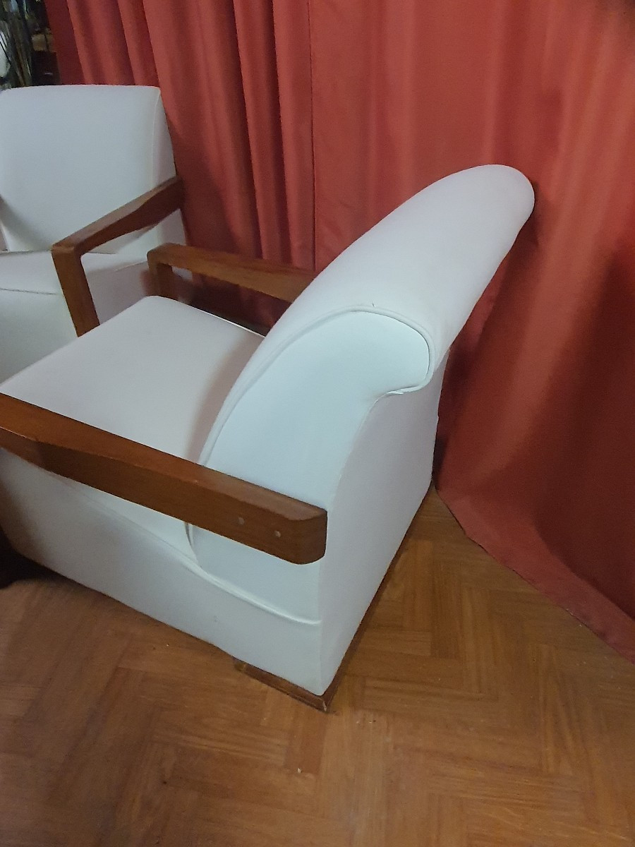 Paire de fauteuils style art déco -photo-3