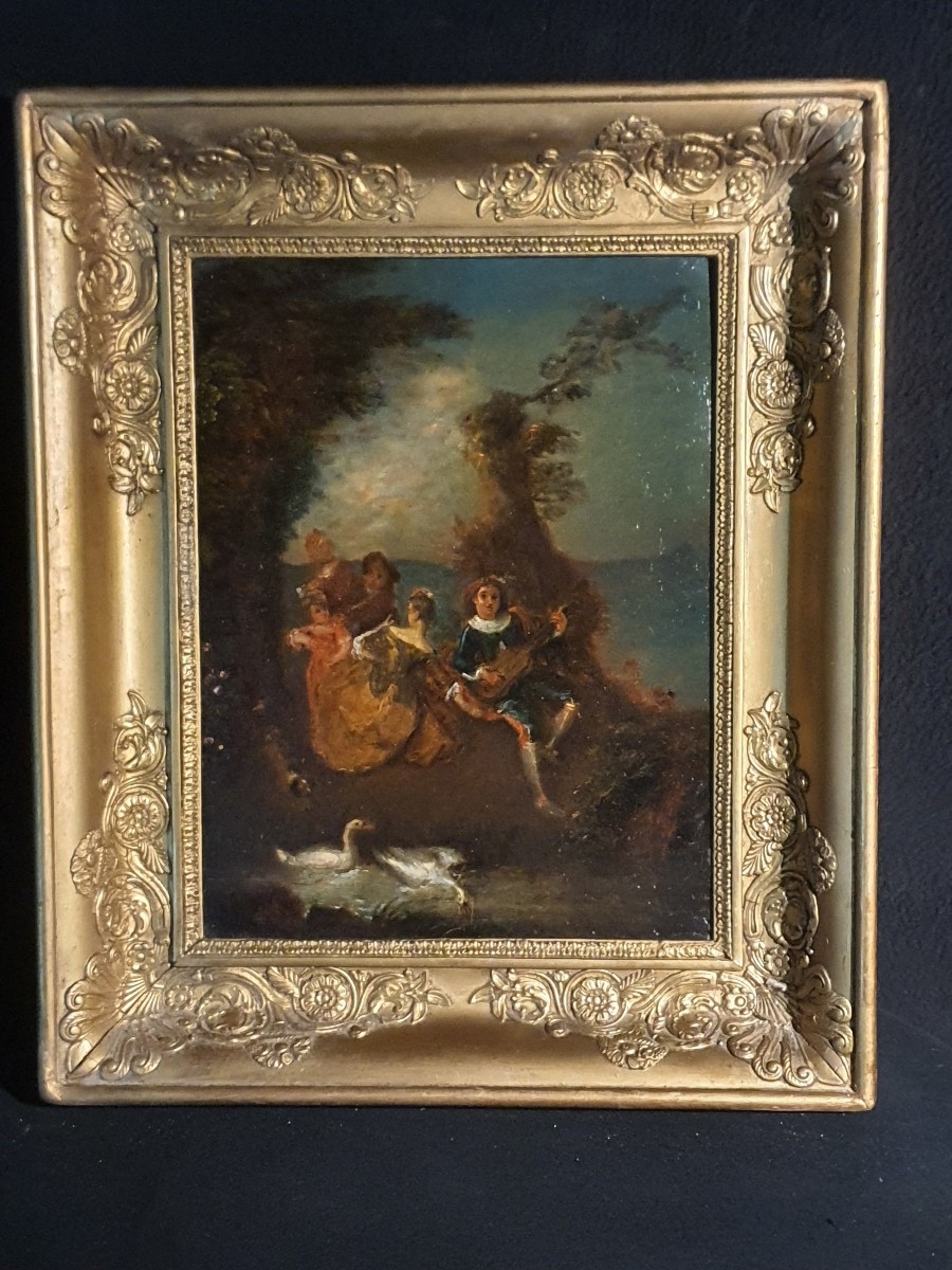 18th Century Painting By The Watteau School.