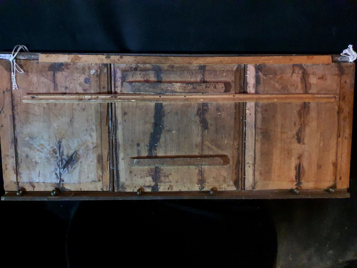 Panneau sculpté Chine dragon et phénix. -photo-2