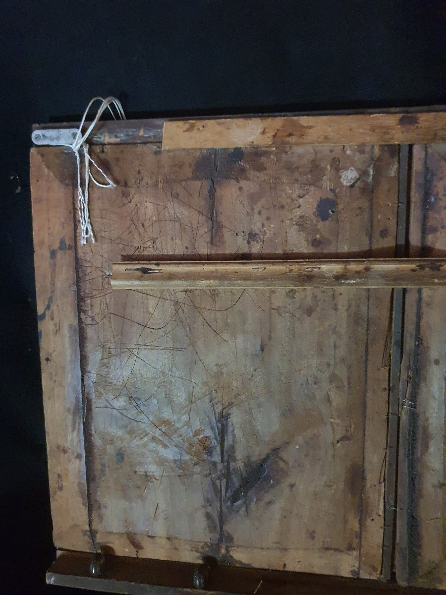 Panneau sculpté Chine dragon et phénix. -photo-3