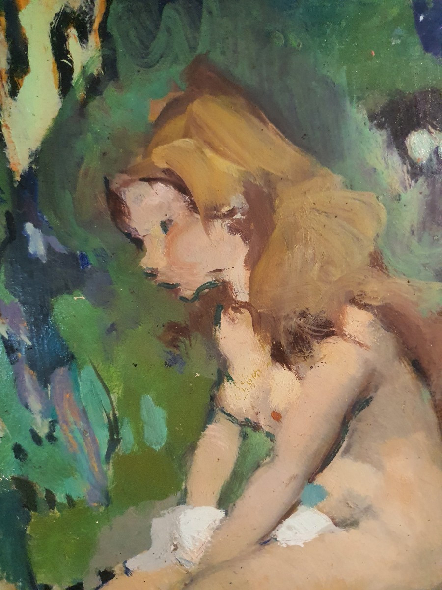 Tableau jeune femme Pierre Grisot.-photo-4