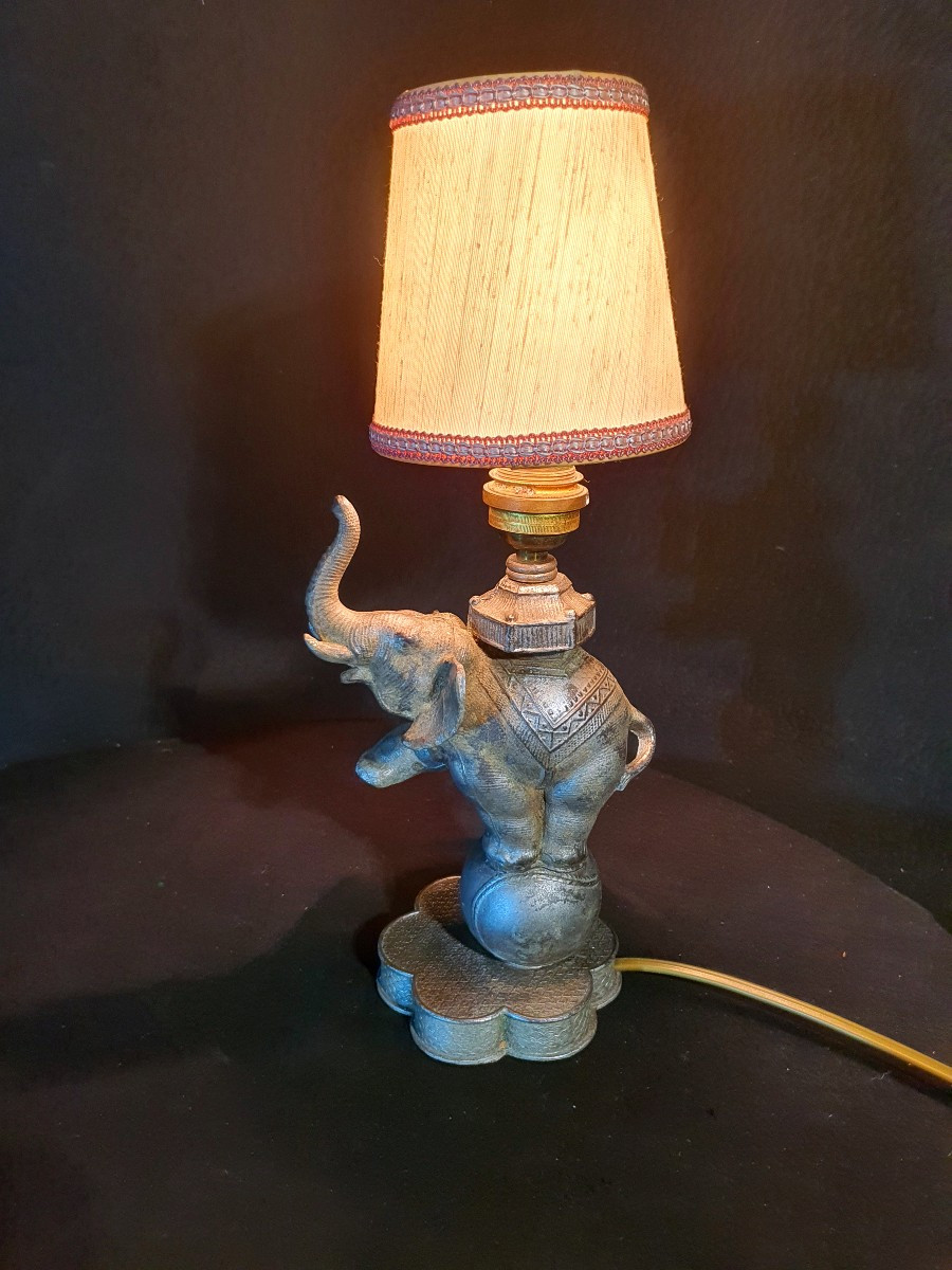 Art Deco Lamp, Elephant.-photo-2