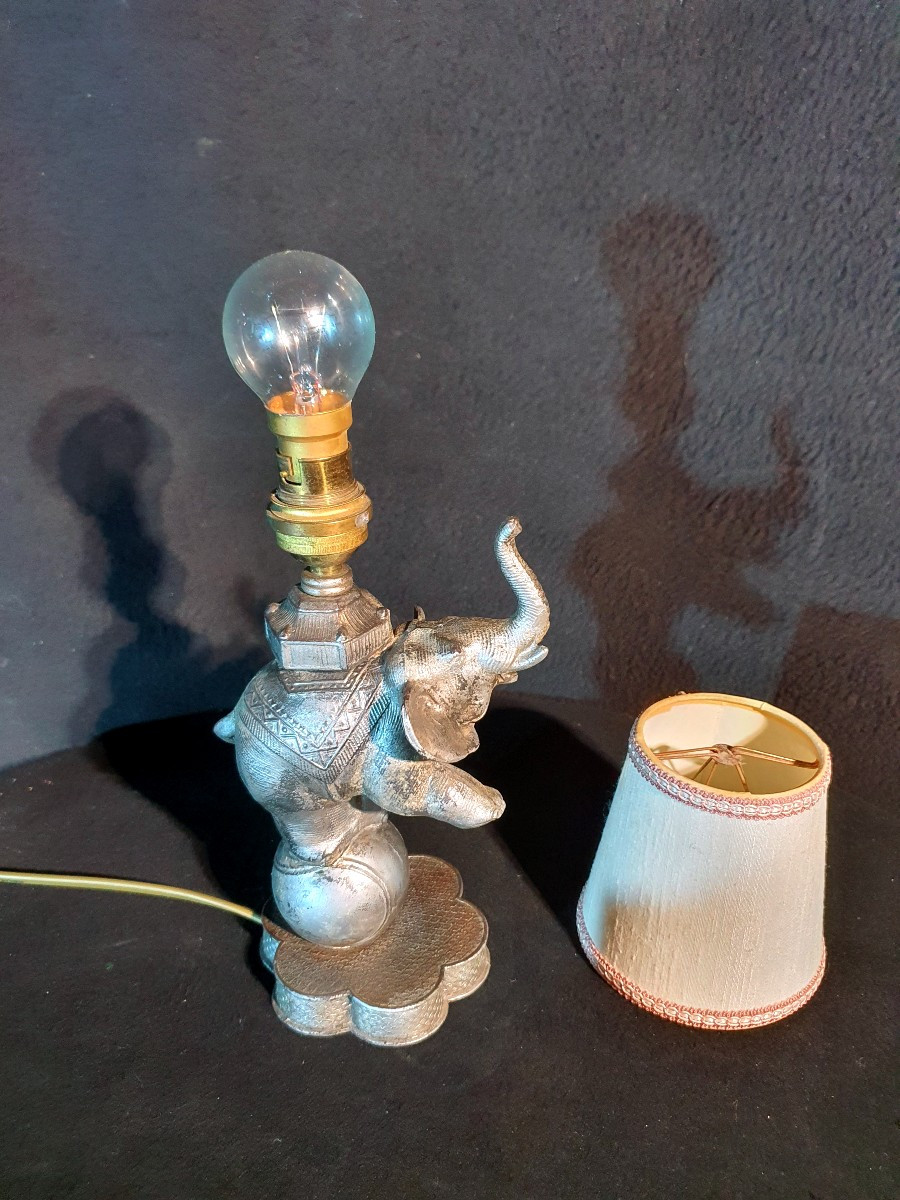 Art Deco Lamp, Elephant.-photo-1