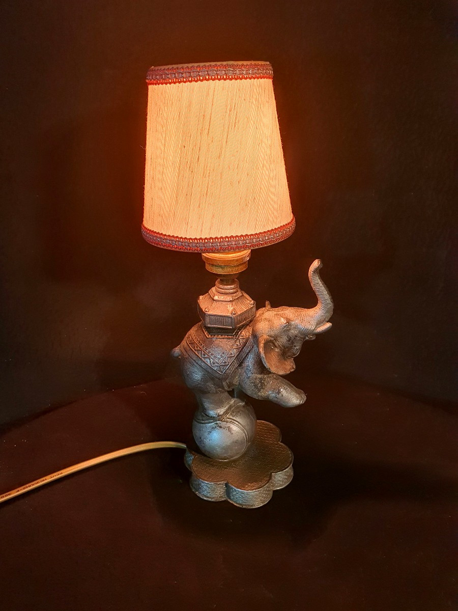 Art Deco Lamp, Elephant.