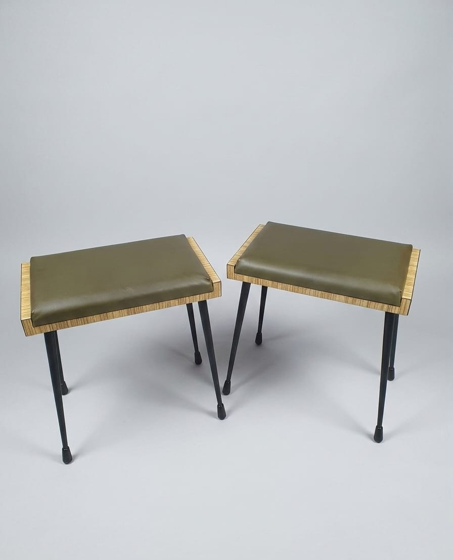 Pair Of Vintage 50's Stools.-photo-2