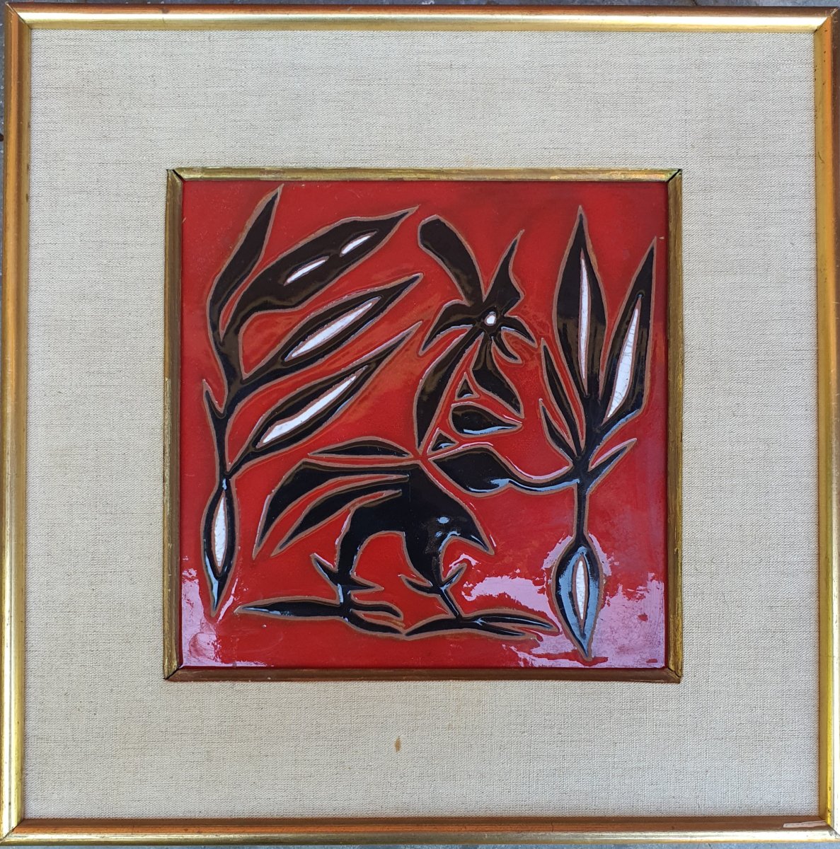 Tableau carreau faïence Jean Lurçat. 