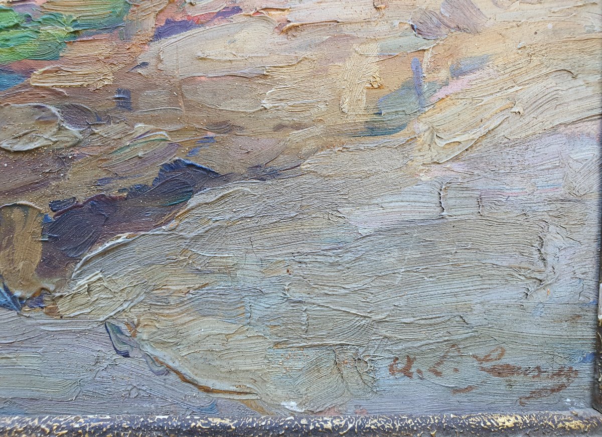 Marine Painting, Marseille, Adolphe Louis Gaussen.-photo-4