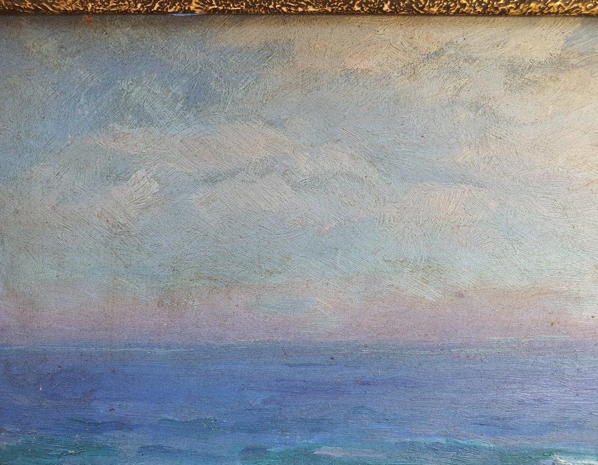 Marine Painting, Marseille, Adolphe Louis Gaussen.-photo-2