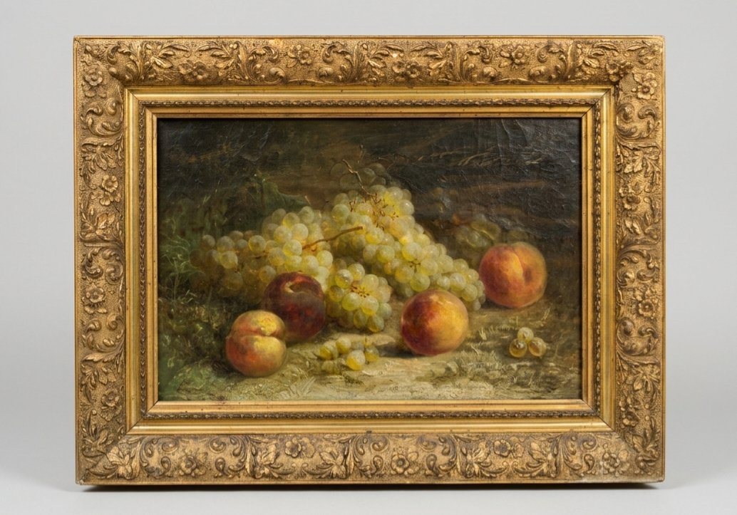 Tableau nature morte aux raisins  XIX siècle. 