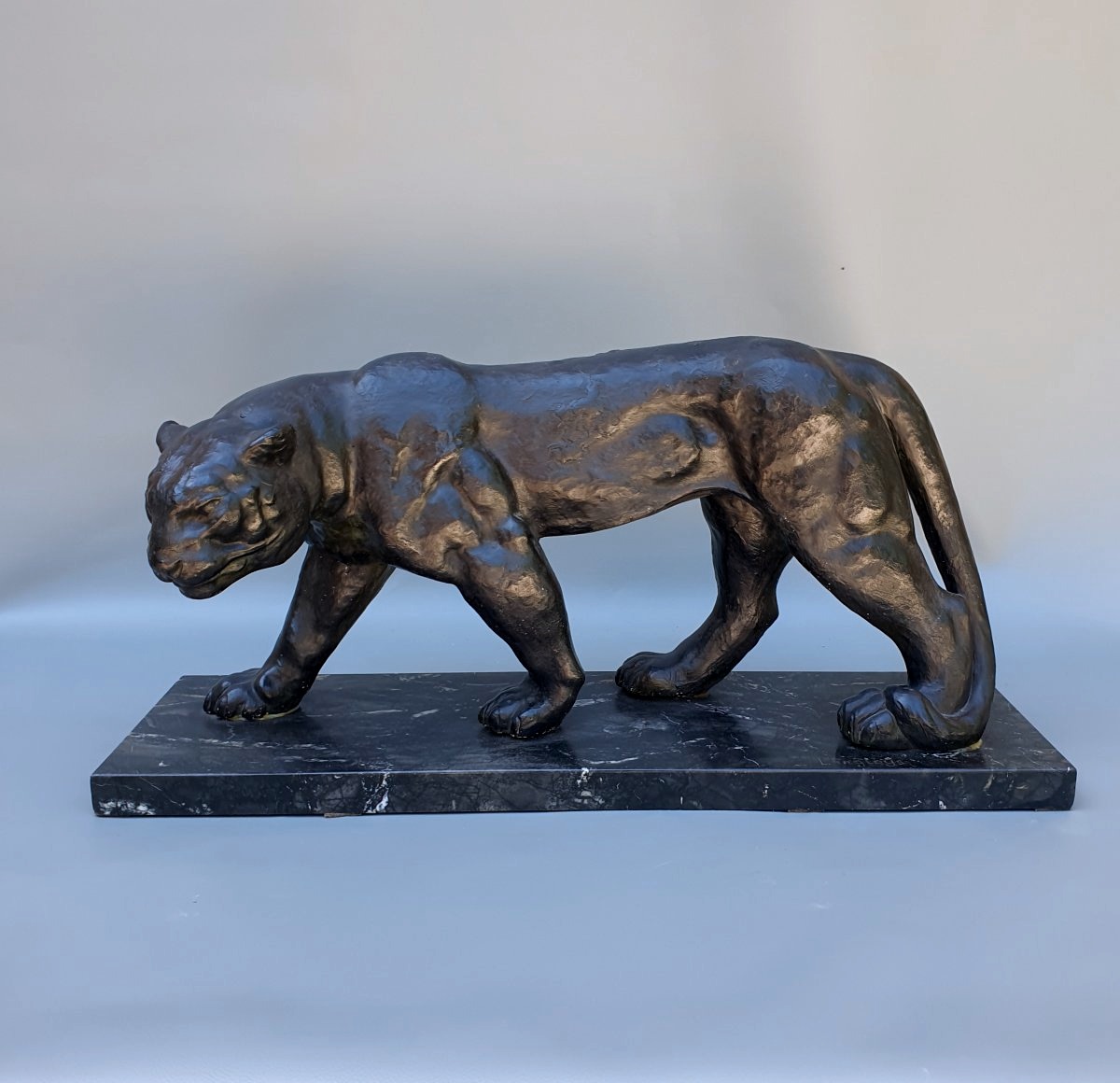 Langloys Art Deco Panther Sculpture.
