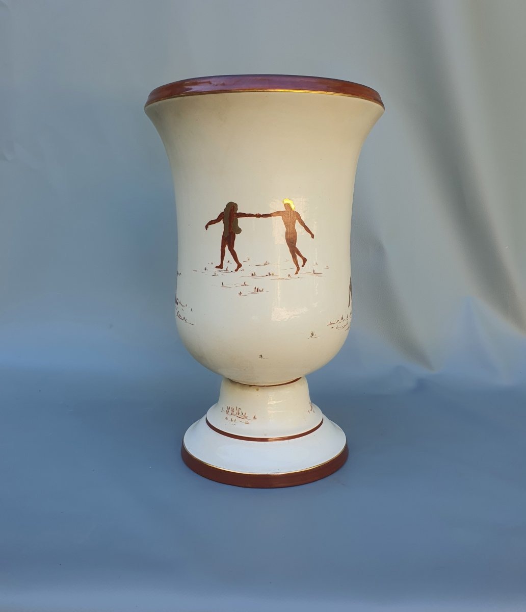 Vase art déco  porcelaine manufacture de Couleuvre.
