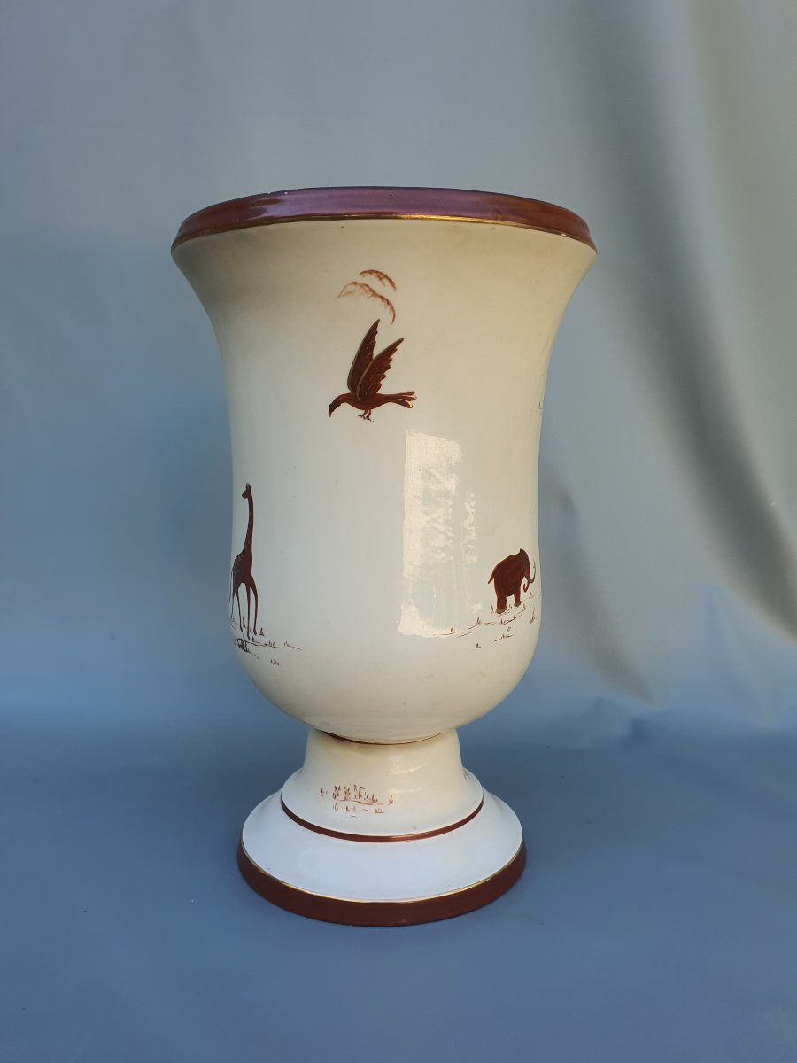 Vase art déco  porcelaine manufacture de Couleuvre.