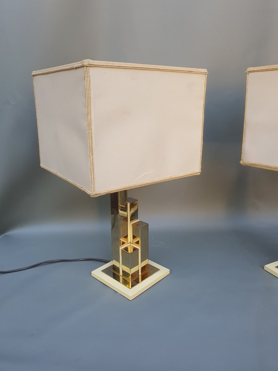Paire de lampes vintage Italie Stilkronen. -photo-4