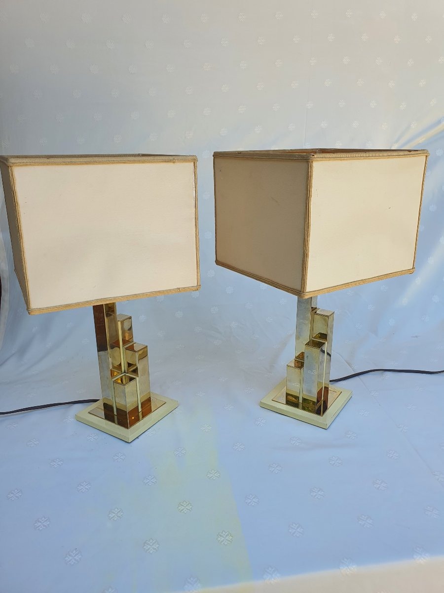 Paire de lampes vintage Italie Stilkronen. -photo-1