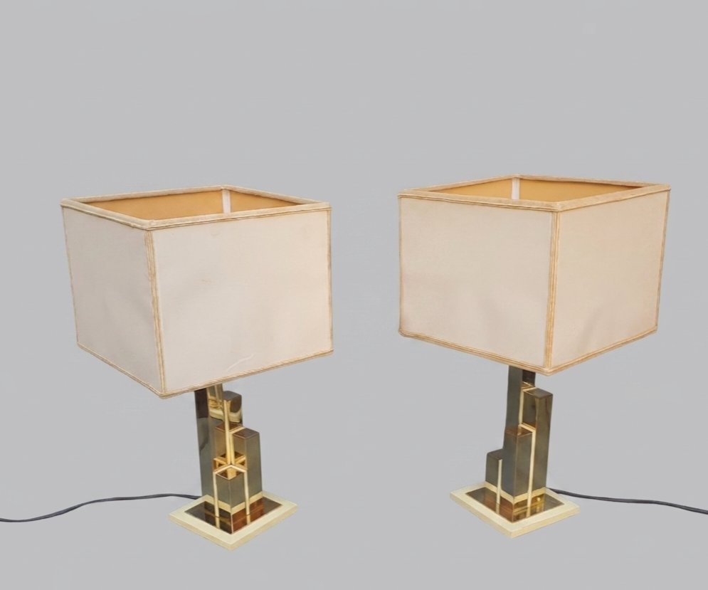 Paire de lampes vintage Italie Stilkronen. 