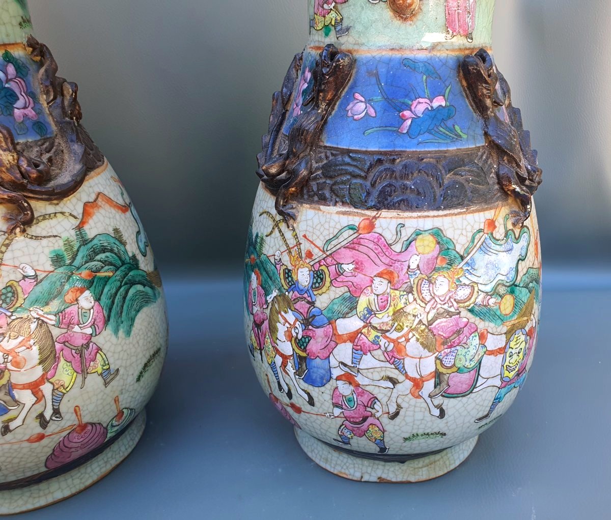 Pair Of Vases From Nanjing, China.-photo-4
