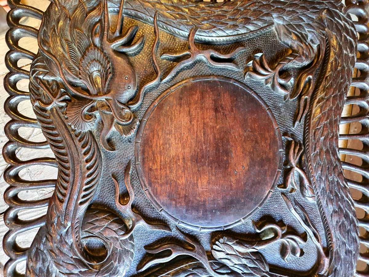 Carved Dragon Table From China Or Vietnam -photo-4