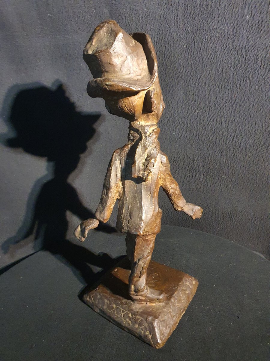 Bronze Caricature Sculpture In The Style Of Honoré Daumier.-photo-3