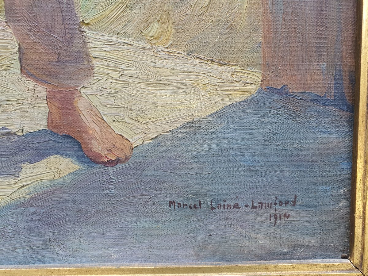 Tableau jeune garçon Marcel Lainé Langford.-photo-2