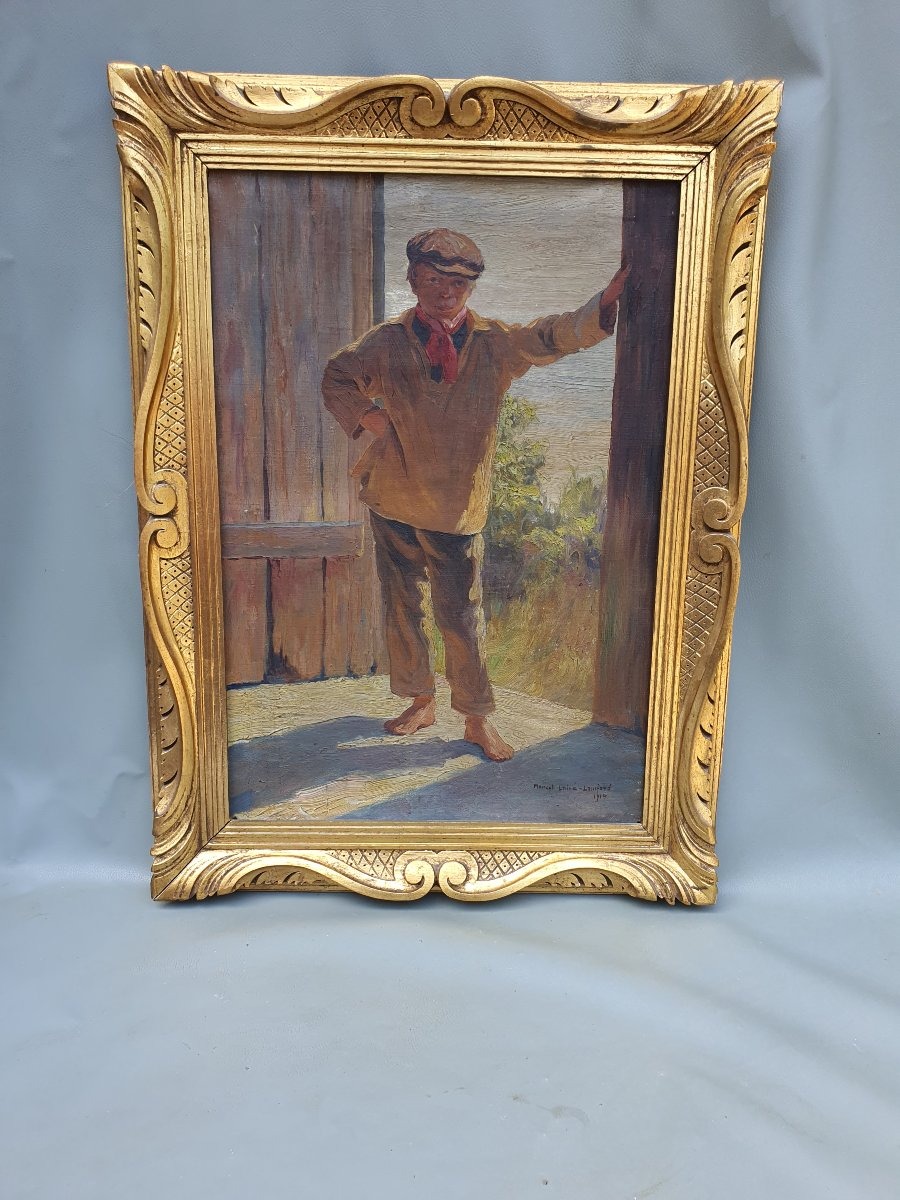 Tableau jeune garçon Marcel Lainé Langford.-photo-1