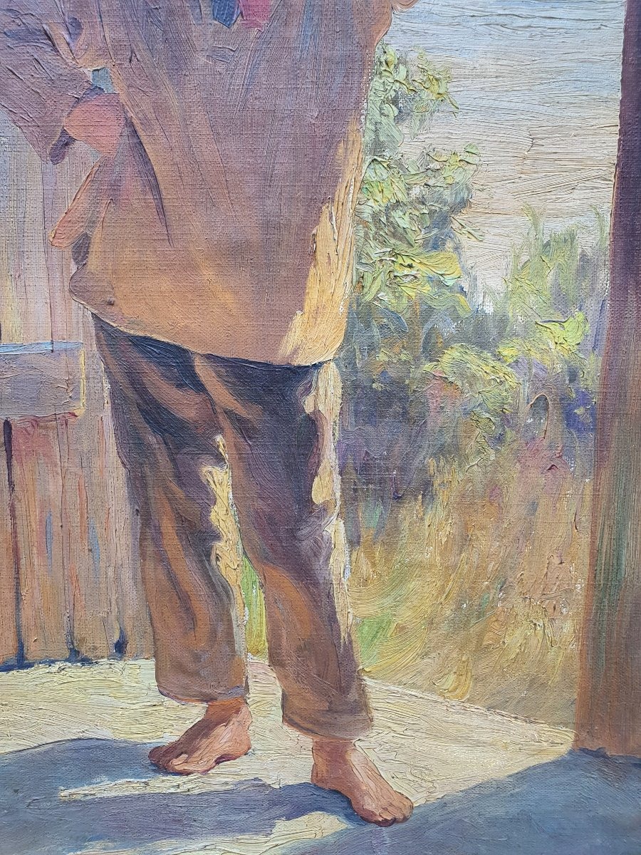 Tableau jeune garçon Marcel Lainé Langford.-photo-2
