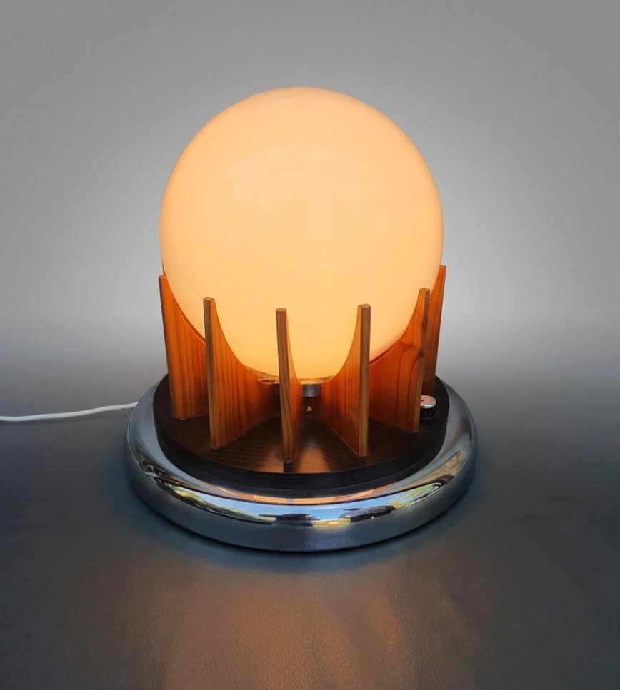 Lampe space age globe. Italie. -photo-2