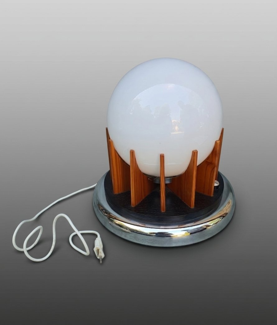 Lampe space age globe. Italie. -photo-3