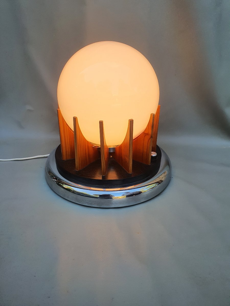 Lampe space age globe. Italie. -photo-2