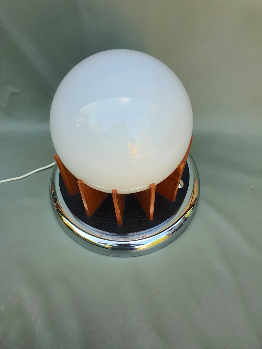 Lampe space age globe. Italie. -photo-3