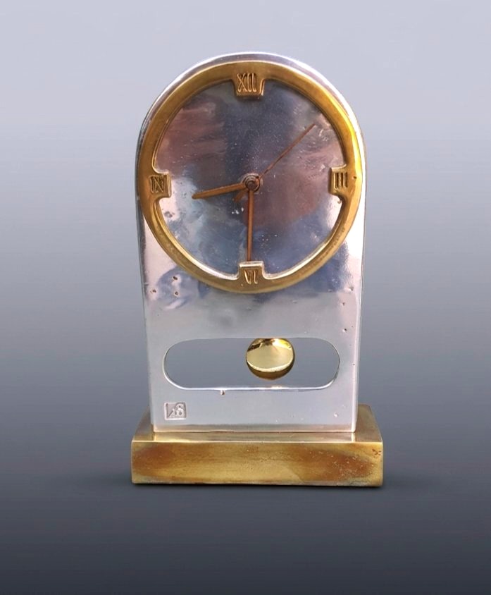 Vintage Brutalist Clock, Ardisur, In The Style Of David Marshall. -photo-2