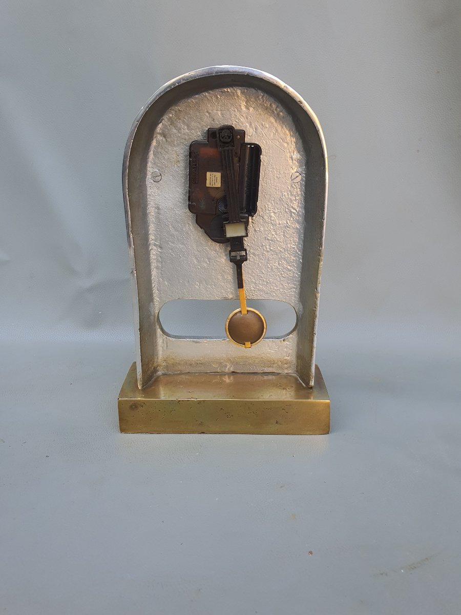 Vintage Brutalist Clock, Ardisur, In The Style Of David Marshall. -photo-3