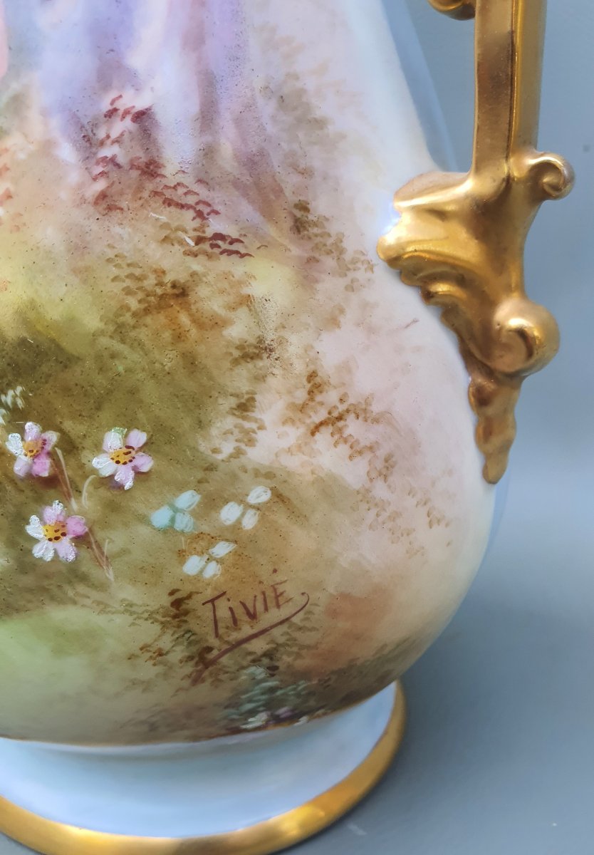 Paire de vases porcelaine XIX siècle -photo-4