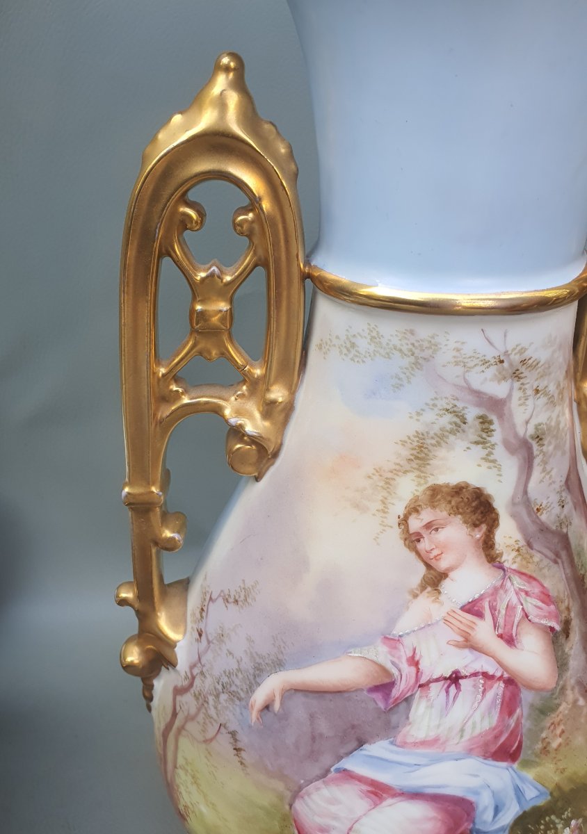Paire de vases porcelaine XIX siècle -photo-7