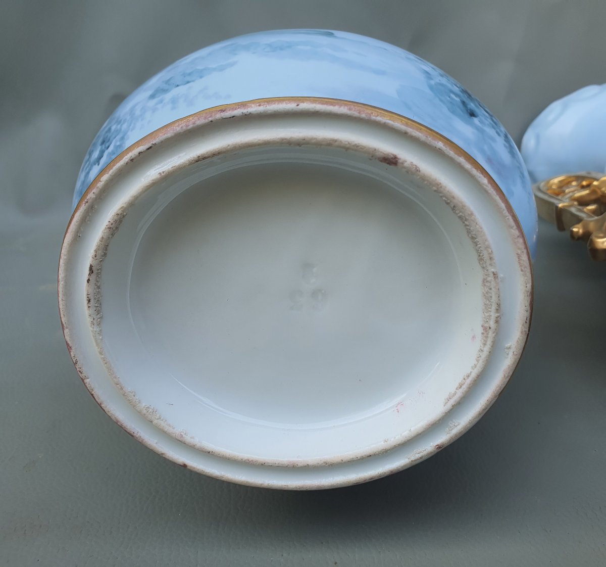 Paire de vases porcelaine XIX siècle -photo-8