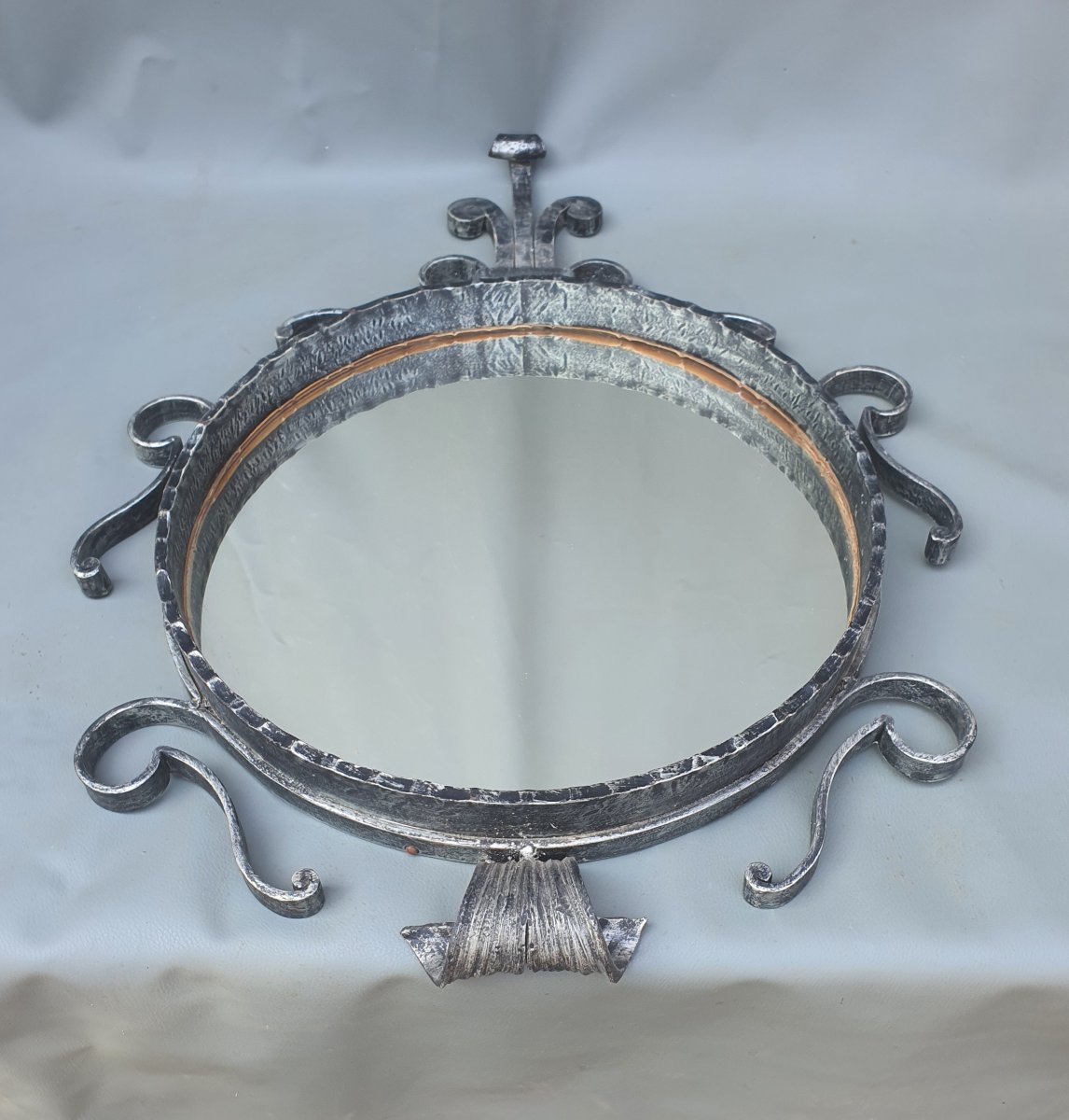 Art Deco-style Mirror In The Spirit Of Gilbert Poillerat -photo-2