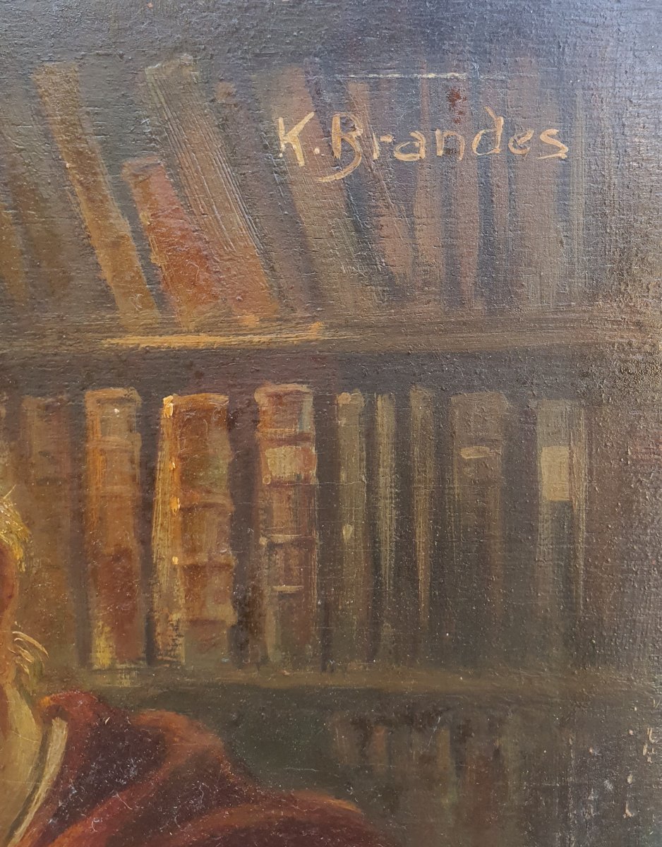 Tableau sujet ecclésiastique évêque, esprit Otto Kirchner.-photo-3