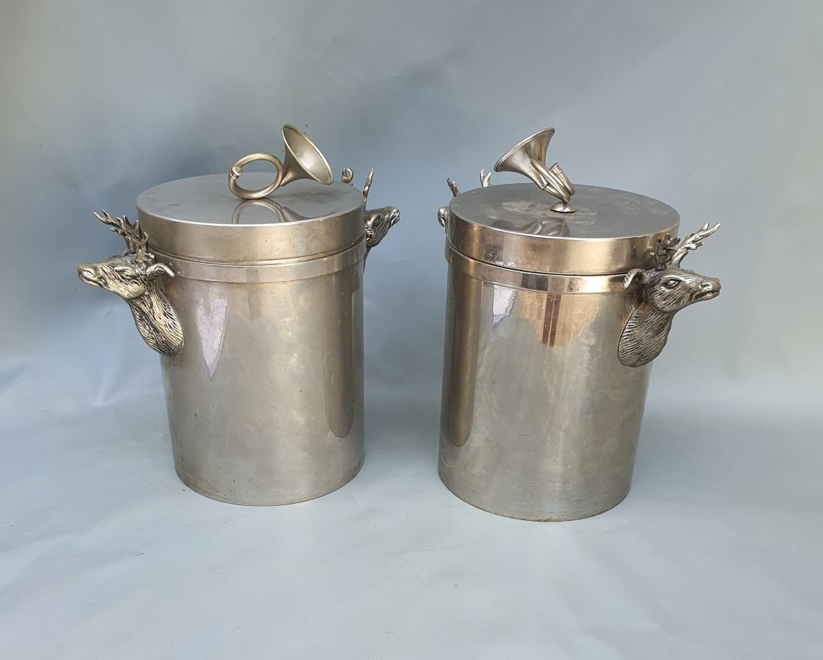 Pair Of Ice Buckets Or Bottle Holders, Hunting, Gabriella Crespi, Christian Dior-photo-1