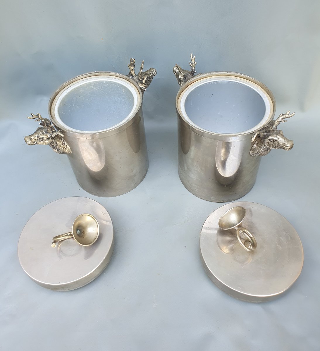 Pair Of Ice Buckets Or Bottle Holders, Hunting, Gabriella Crespi, Christian Dior-photo-2