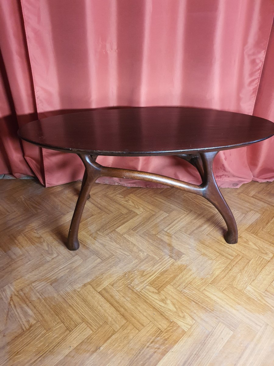Table basse palissandre esprit Giuseppe Scapinelli-photo-1