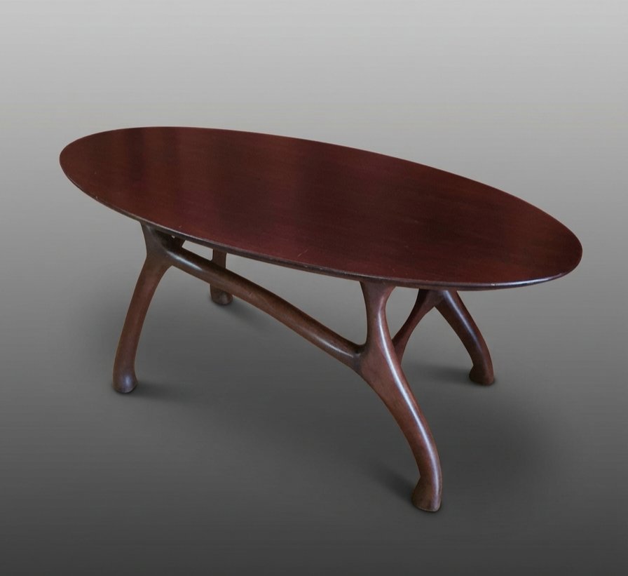 Table basse palissandre esprit Giuseppe Scapinelli-photo-2