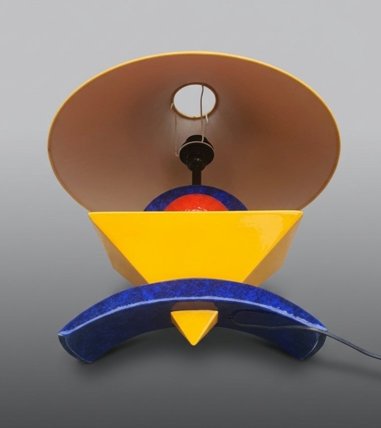 Cubist Lamp By François Chatain, Memphis Style-photo-4
