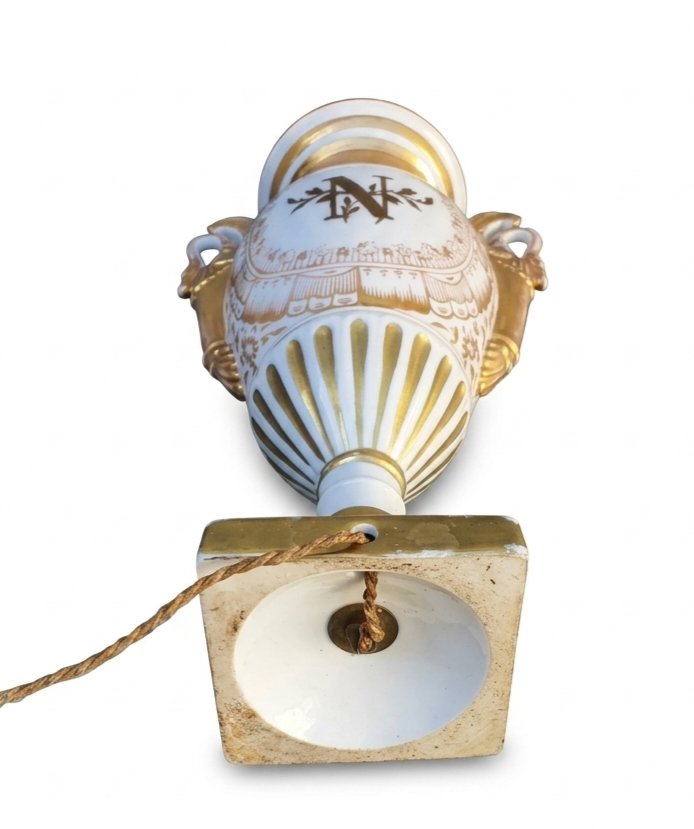 Grande lampe porcelaine, Premier Empire -photo-2