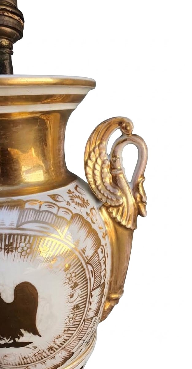 Grande lampe porcelaine, Premier Empire -photo-3