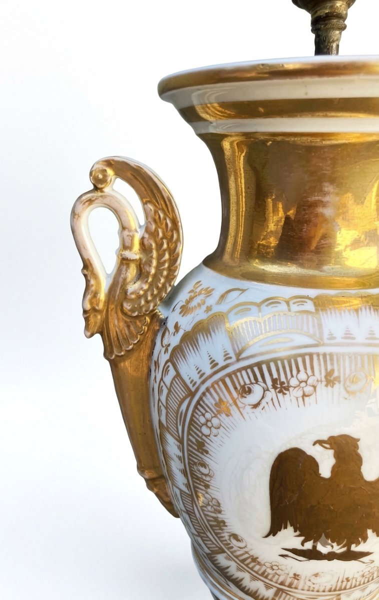 Grande lampe porcelaine, Premier Empire -photo-4