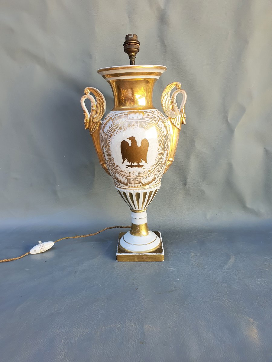 Grande lampe porcelaine, Premier Empire -photo-6