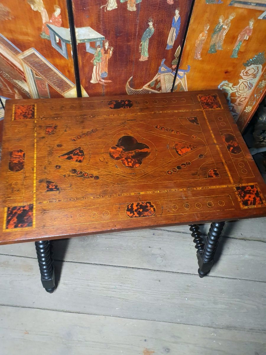 Walnut Table With Marquetry, Italy And Spain-photo-2
